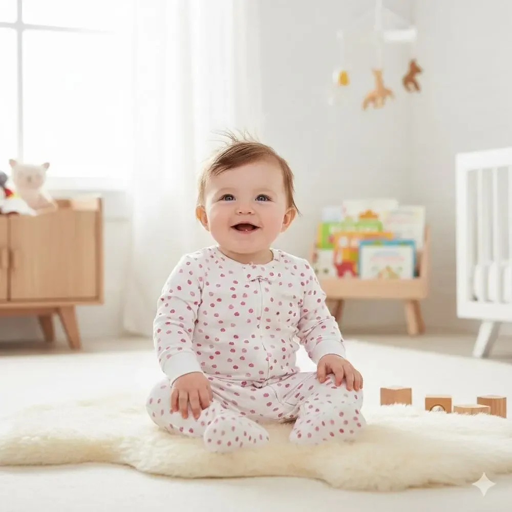 Aden + Anais White Pink Dotted One Piece 3-6 Months